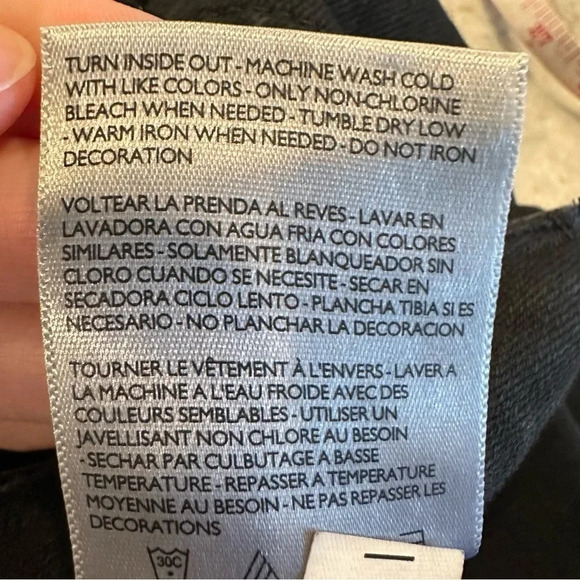 Style & Co Denim Curvy Modern Boot Black Denim with Bedazzled Pockets Size 12 - Picture 9 of 11